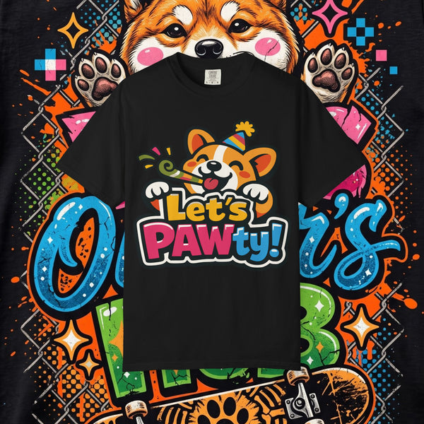 Let’s PAWty! Corgi Party T-Shirt