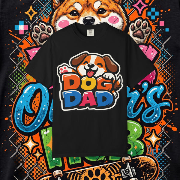 Dog Dad T-Shirt — Cute Puppy Paw Graphic Tee for Dog Lovers