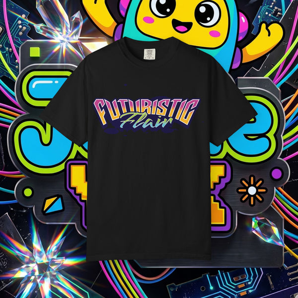 Futuristic Flash T-Shirt — Retro Neon Graphic Tee