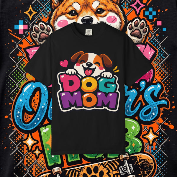 Dog Mom T-Shirt — Cute Cartoon Puppy Graphic Tee