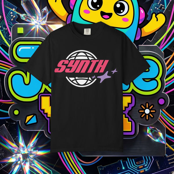 Synth Logo T-Shirt — Retro Vaporwave Graphic Tee