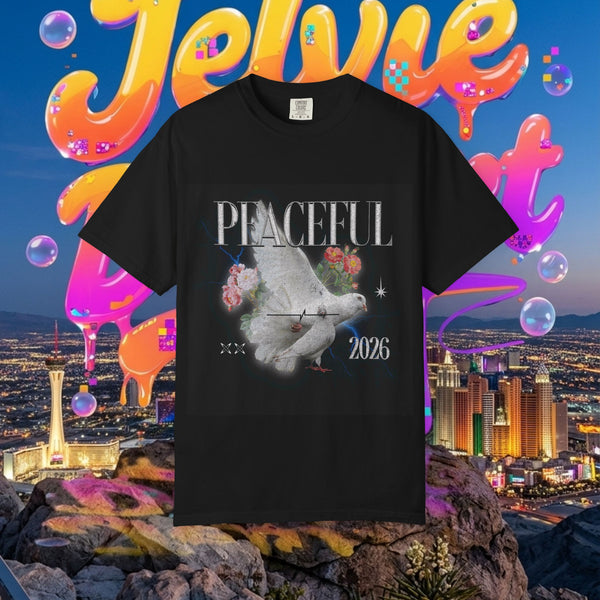 Peaceful Dove 2026 T-Shirt — Floral Dove Graphic Tee